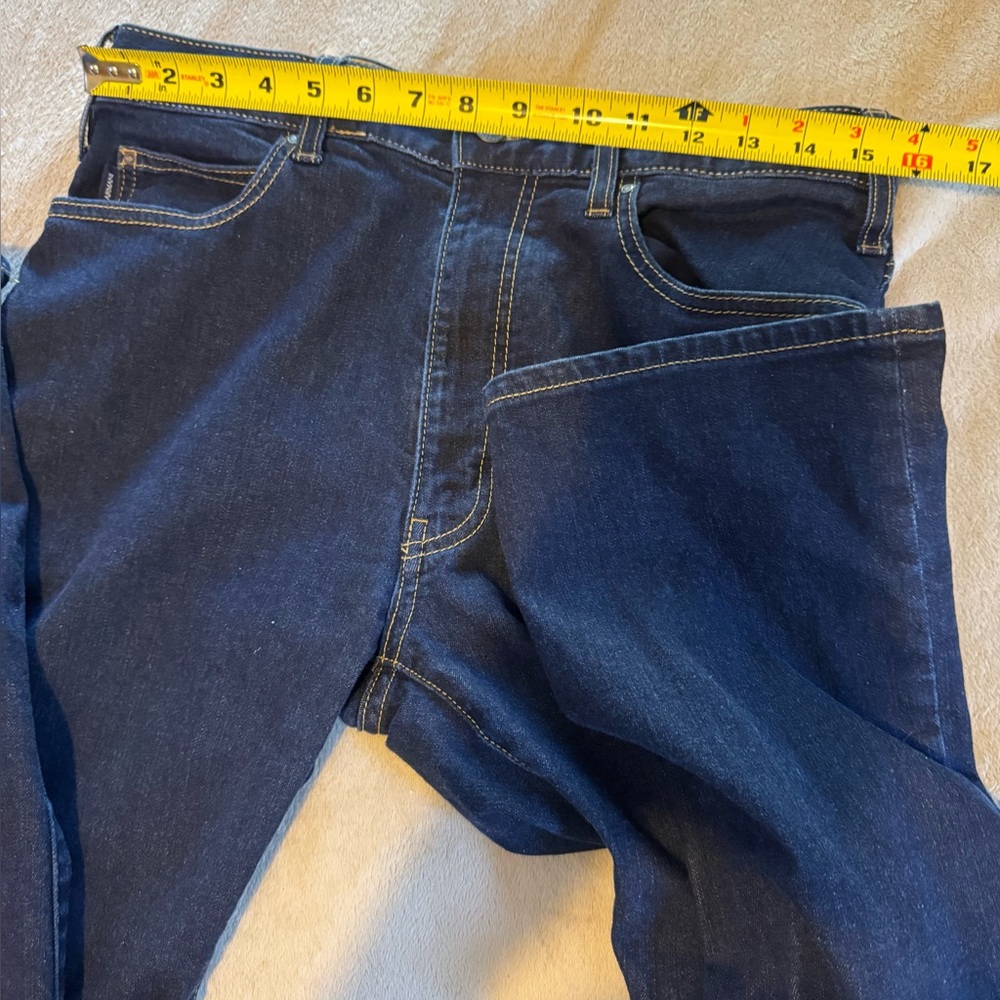 Armani Jeans Mens J31 Regular Fit Straight Leg Denim 33  Dark Blue Work Casual - Picture 10 of 11
